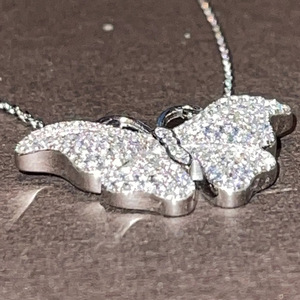 Collana con Ciondolo a Farfalla in Stile Coreano e Giapponese, con Pavé di Zirconi, Gioiello da Collo Fresco per Donne - Product Image 3