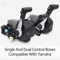 Caja de control vertical frontal simple/doble para acelerador y arranque de motor fueraborda, compatible con motores de barco Yamaha