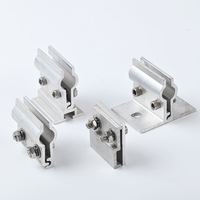 Pince de fixation trapézoïdale en aluminium étanche pour structure de montage de panneaux solaires sur toit métallique – Support PV