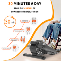 Exerciseur électrique de jambe d'ellipse de bureau pour le vélo d'exercice électrique compact silencieux de pédale avec la télécommande de moniteur d'affichage