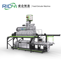 Extrudeuse de granulés d'aliments pour poissons flottants RICHI 8-10TPH - Équipement entièrement automatique pour la production de granulés d'aliments pour poissons, extrudeuse à double vis