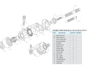 Kit de Reparación de Pistones para Excavadora ELIC KMJ1750 JS110 KNJ1025, Bomba Hidráulica LNP0090 LJP0028 LTP0033, Repuestos LJB0027 LNP0088 - Product Image 3
