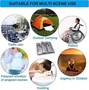 Tek Kullanımlık Acil Durumlar İçin İdrar Torbaları Fermuarlı Üst Baskılı Taşınabilir Kamp Seyahat Kusma Torbaları Erkek Kadın Çocuk Kişisel Bakım - Product Image 6