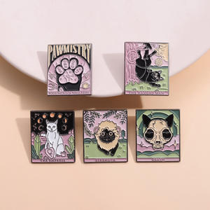 Vendita calda coloratissimo gatto tarocco serie spilla personalizzata forza <span class=keywords><strong>l</strong></span>'imperatrice <span class=keywords><strong>l</strong></span>'uomo impiccato spille in smalto della morte spilla per borse - Product Image 6