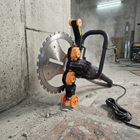 Machine à découper les murs à moteur sans balais, scie circulaire portable pour béton, brique rouge, blocs creux, coupe sans angle mort
