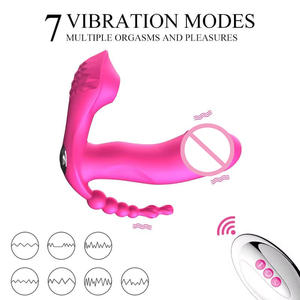 <span class=keywords><strong>Vibratore</strong></span> Indossabile 3 in 1 per Donna con Telecomando, Stimolazione Clitoridea e <span class=keywords><strong>Anale</strong></span> con Sfere, Dildo per Punto G - Product Image 3