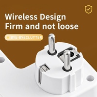 Multiprise avec prise EU, prise murale multi-prises, interrupteur indépendant avec port de charge intelligent USB Type C, gain de place pour la maison et le bureau