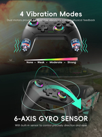 Control Inalámbrico Profesional para Nintendo Switch 2 con Vibración, Joystick de 6 Ejes, Control de Silicona Antideslizante con Degradado
