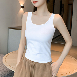 Nouveaux débardeurs blancs en Spandex/Polyester pour femmes 2025 – Respirants, décontractés, tricotés, pour l'été, à porter en intérieur ou en extérieur, en tissu polaire - Product Image 1
