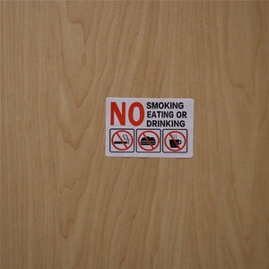 Hybsk <span class=keywords><strong>3x2</strong></span> pulgadas No fumar comer o beber con símbolos de la OSHA Etiqueta de vinilo de la etiqueta engomada - Product Image 5