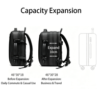 Mochila para Portátil de Negocios con Gran Capacidad de Expansión, Carga USB, Múltiples Compartimentos, para Oficina, Trabajo, Viajes, Salidas Diarias y Desplazamientos