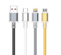 Harga Terjangkau Kabel Silikon Kristal USB Type-C ke Type-C Universal 6A Fast Charging Ringan 1M Transfer Data Multifungsi