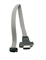 Adaptador de puerto serie D-sub de 12 pines 232, conectores de tira LED DB9 de 9 pines para placa base, carcasa de cobre y acero inoxidable para alimentación de PCB