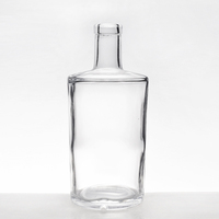 Vente en gros de bouteilles en verre pour whisky de 100 ml, 200 ml, 375 ml, 500 ml, 750 ml, 1000 ml, bouteilles en verre pour spiritueux, bouteilles en verre à col long pour liqueurs avec bouchon