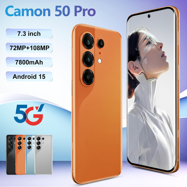 Camon 50 Pro 5G Smartphone 108MP Camera 16GB 1TB Snapdragon 8 Gen 3 7.3" HD+ Screen 6000mAh CDMA LTE Global Unlocked