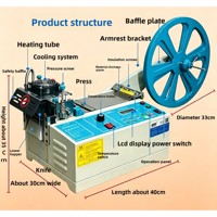HAOXINHE Machine de découpe de rubans entièrement automatique, chaude et froide, informatisée, pour emballage, films, fermetures éclair, étiquettes, rubans de satin et élastiques