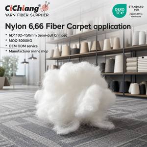 Fibra Cortada de Poliamida Nylon 66 15dx102mm para Hilo de Alfombra 100% Poliamida Invista PA66 - Product Image 1