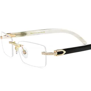 YTSBL10070平方无框方形水牛角男式光学镜框眼镜太阳镜豪华眼镜2020