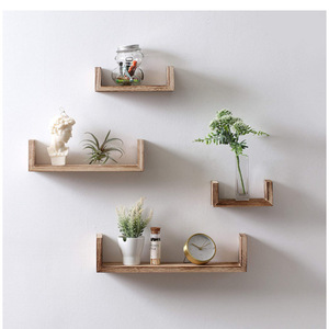 Bohao Wood <b>Wall</b> <b>Mounted</b> Wooden <b>Shelves</b> Rectangle BH-107 For Indoor Plant Display And Decor - Product Image 2