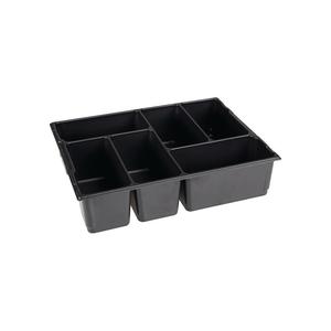 L-BOXX d'insertion de petites pièces BS Systems®LB 136 W404xD317xH97 mm polystyrène avec 6 compartiments noir - Product Image 1