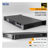 Ordinateur embarqué industriel sans ventilateur TKUN 1U610 Intel I3/I5/I7-6e génération, serveur IPC en rack, 4 Go de RAM, 128 Go de stockage, LAN*2, USB3.0*4