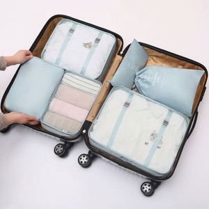 Organiseur de valise pliable avec logo personnalisé, ensembles de cubes de compression pour l'emballage, sac de rangement pour bagages de voyage - Product Image 4