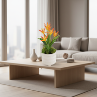 Tanaman Pot Mini Buatan Ramah Lingkungan Tahan UV Cabang Seperti Asli Gaya Modern Dekorasi Interior Rumah Ruang Tamu Meja