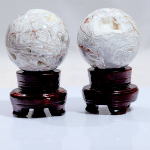 Commercio all'ingrosso di cristallo bianco naturale sfera di agata di cristallo curativo sfera di cristallo grano per la decorazione della casa - Product Image 5