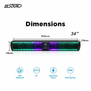 Barra de Sonido UTV BT Premium de 34 Pulgadas, IP65, Resistente al Agua, <span class=keywords><strong>Altavoces</strong></span> de Graves Profundos para ATV, UTV, SxS, Carrito de Golf, Sistema Estéreo Todoterreno de 12 V - Product Image 2