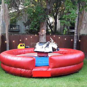 GMY Inflatables Rouge Noir Jeux gonflables de carnaval Jeux gonflables d'extérieur <span class=keywords><strong>Bull</strong></span> Ride Mechanical Rodeo - Product Image 5
