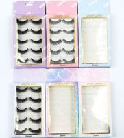 Sans cils Emballage de 5 paires de cils personnalisables Boîte en papier cartonné blanc coloré