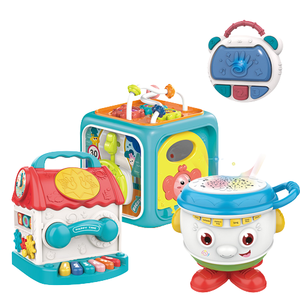 Boîte de jeu multifonctionnelle intelligente pour bébé, <span class=keywords><strong>6</strong></span> en 1, éducative précoce, <span class=keywords><strong>cube</strong></span> <span class=keywords><strong>d</strong></span>'activités, apprentissage musical, jouets pour enfants - Product Image 1