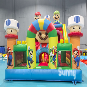 <span class=keywords><strong>Castillo</strong></span> Inflable Comercial con Tobogán, Temática de <span class=keywords><strong>Mario</strong></span> <span class=keywords><strong>Bros</strong></span>, para Fiestas y Parques de Diversiones - Product Image 2