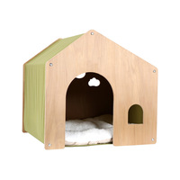 Cabane extérieure haut de gamme en bois de pin moderne pour chat et chien, modèle H96, universelle quatre saisons, mobilier amovible