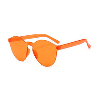 Bonbons couleur commerce extérieur cadeau fête lunettes mode transfrontalière Promotion lunettes de soleil Transparent joint sans cadre