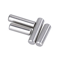 RICALE 304 Pin Dowel Silinder Padat Baja Tahan Karat dengan Finishing Cerah GB119 Pin Penentu Posisi Tetap M1-M12 Penentuan Posisi Mekanis