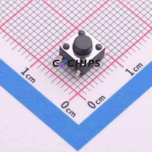 KAN0642-0501C-L42 Tactile Switch SMD-4P,6x6mm Switch Single Pole Single Throw Round Button Vertical Mount 6mm - Product Image 1