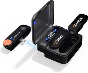 Microphone cravate sans fil <span class=keywords><strong>Comica</strong></span> Vimo S MI pour <span class=keywords><strong>iPhone</strong></span>, certifié MFI, réduction du bruit, batterie 15 heures, transmission 656' - Product Image 1