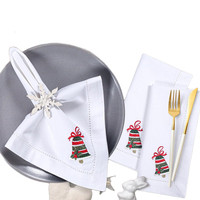 WML009 Sets de table en lin de luxe avec bord brodé, isolants thermiques, élégants, en tissu, pour mariage