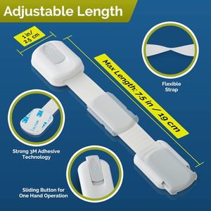 Multi-Purpose facile adesivo di sicurezza per bambini in plastica blocco senza viti magneti sicuri mobili per armadi da cucina forni per WC - Product Image 2