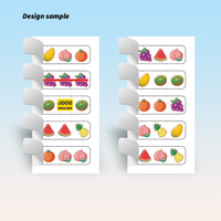 Design gratuit, style américain, cartes de bingo écologiques à onglet à tirer, facile à décoller, prix instantané à gagner