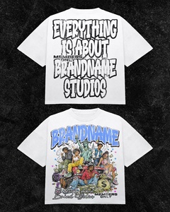 T-shirt personnalisé pour homme, motif urbain, illustration cloutée, manches courtes, haut tendance pour homme, T-shirt à motif graphique créatif - Product Image 6