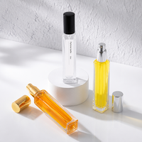 Flacons de parfum vides en verre transparent carrés et ronds de 3 ml, 5 ml, 10 ml avec logo personnalisé, vaporisateurs de voyage, échantillons de parfum avec boîte personnalisée