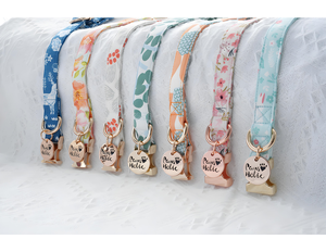 Collier pour chien en coton de luxe moderne et élégant, taille M, design élégant, impression personnalisée, doux, durable, fermeture à boucle légère - Product Image 6