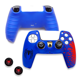 Coque en silicone à motif d'araignée pour manette <span class=keywords><strong>PS5</strong></span>, coque antidérapante avec 2 capuchons pour joysticks pour <span class=keywords><strong>Playstation</strong></span> 5 - Product Image 2