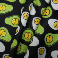 Tissu imprimé par sublimation à motif avocat, respirant et à séchage rapide, 73 % polyester, 27 % élasthanne, pour vêtements de sport et maillots de bain pour filles
