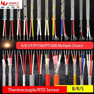 PT100 PVC/Silicone/FEP/acier inoxydable/fibre de verre isoler K /J/<span class=keywords><strong>E</strong></span>/<span class=keywords><strong>T</strong></span>/<span class=keywords><strong>N</strong></span> type Thermocouple Fil Compensation Câble Extension Fil - Product Image 4