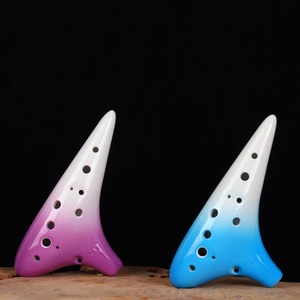 Ocarina soprano (SF) en céramique faite à la main à 12 trous, instrument à vent pour la pratique et les spectacles, guide d'apprentissage gratuit - Product Image 2