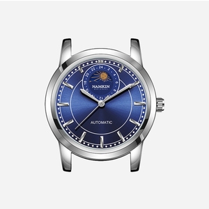 Reloj Mecánico Automático de Fase Lunar de Lujo con Logotipo Personalizado para Hombre, 42 mm, Cristal de Zafiro, 5 ATM, Correa de Cuero Genuino - Product Image 4