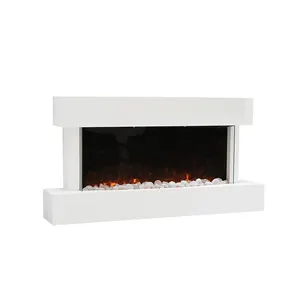 Cheap decorative led master flame 52 inch led glass mirrored wall mounted fireplace electric heater